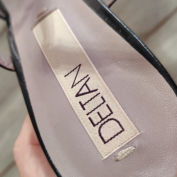 Deltan Pointed Toe Leather Heels In Black Size Women's 10 - Picture 10 of 13